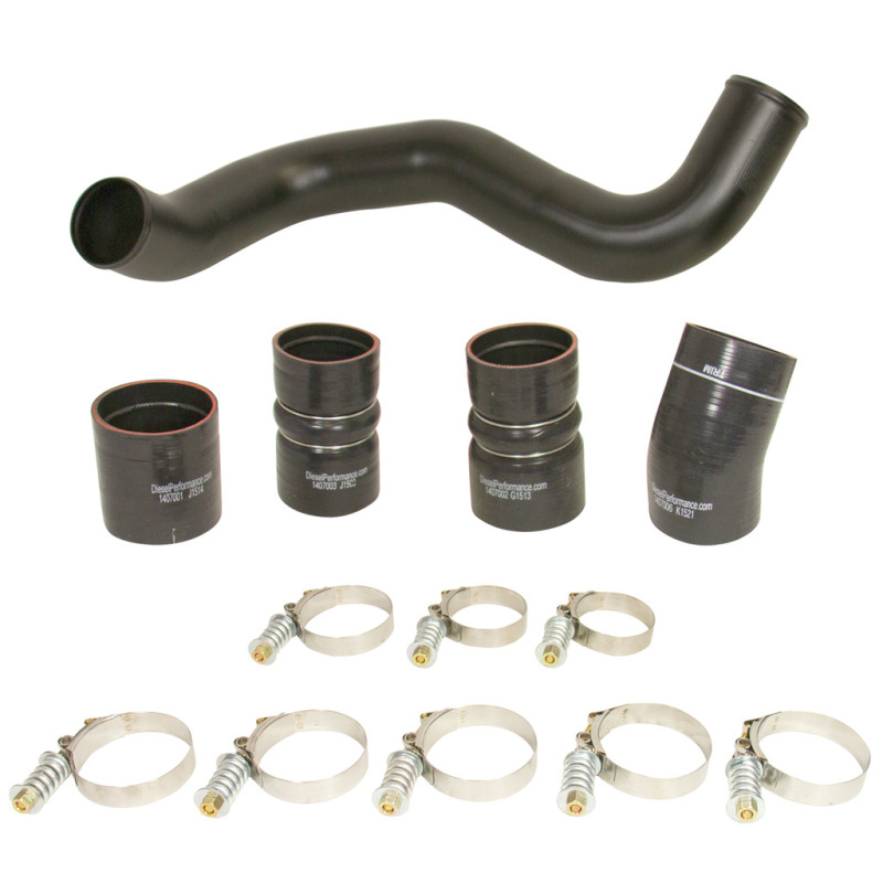 Ford 6.0L PowerStroke Intercooler Hose/Clamp Kit - BD Diesel - w/Intake Pipe - `03-`07